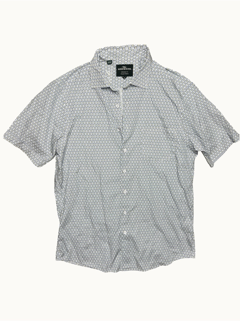 Rodd & Gunn Original Fit Italian Fabric Geometric Print Shirt Mens M